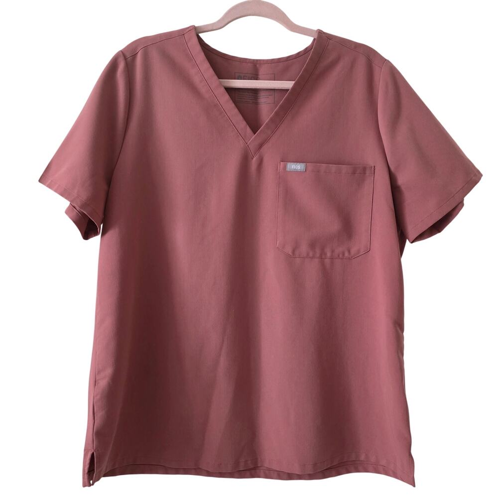 Figs Catarina 1 Pocket Scrub Top "Mauve" PO# 2652 Size XL
